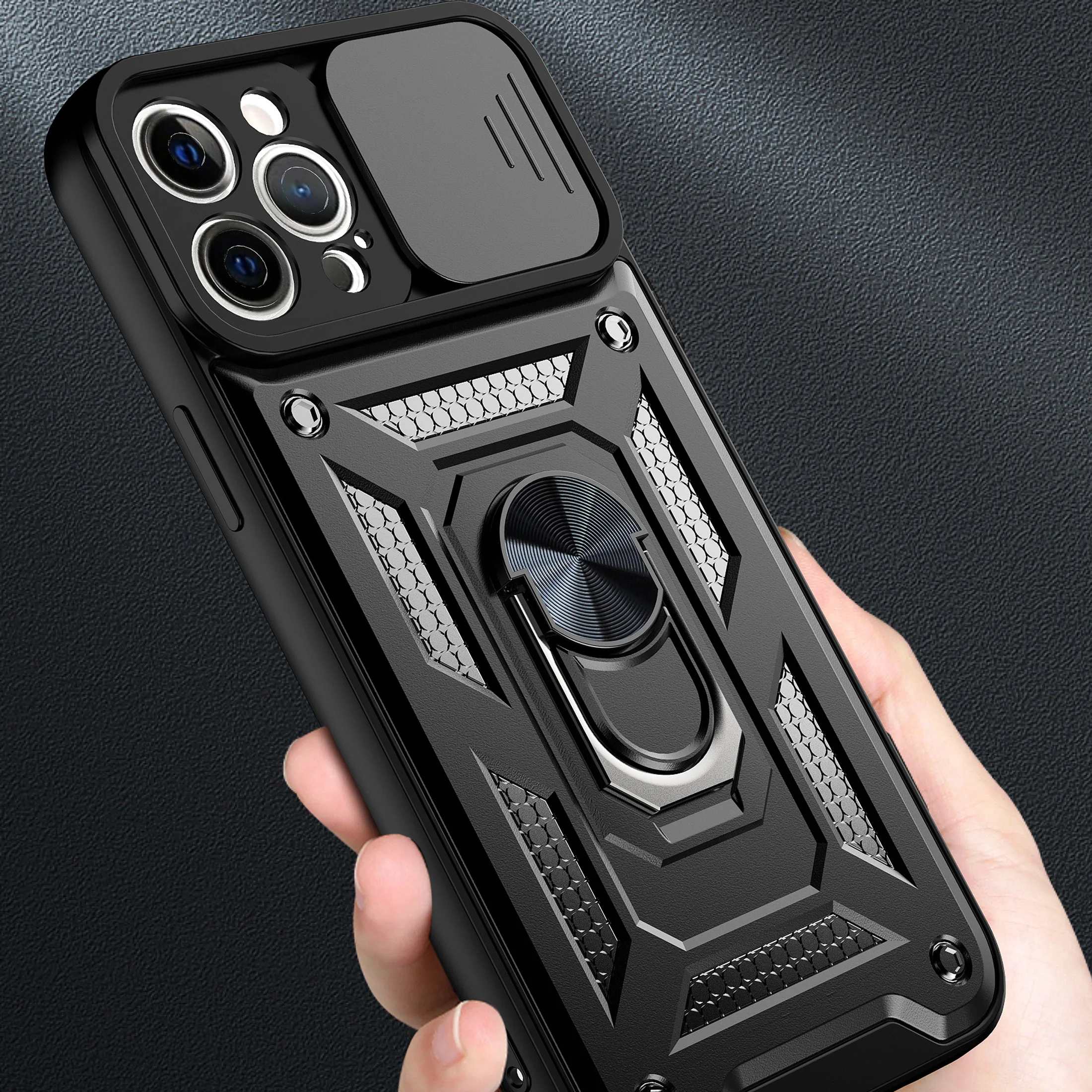 

For iPhone 11 12 Pro Max 12 Mini 5 5S SE 2020 7 8 6 6S Plus Case Luxury Armor Magnetic Ring Phone Case for iPhone X XR XS Max