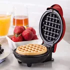 Мини-вафельница с антипригарным покрытием для завтрака, яиц, торта, электрическая двойная плоская мини-вафельница