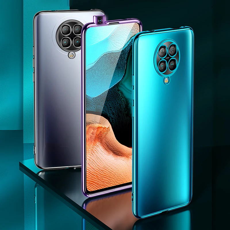 Мягкий чехол для POCO телефона X2 F2 F3 M2 M3 Pro перезаряженный прозрачный F2Pro с покрытием