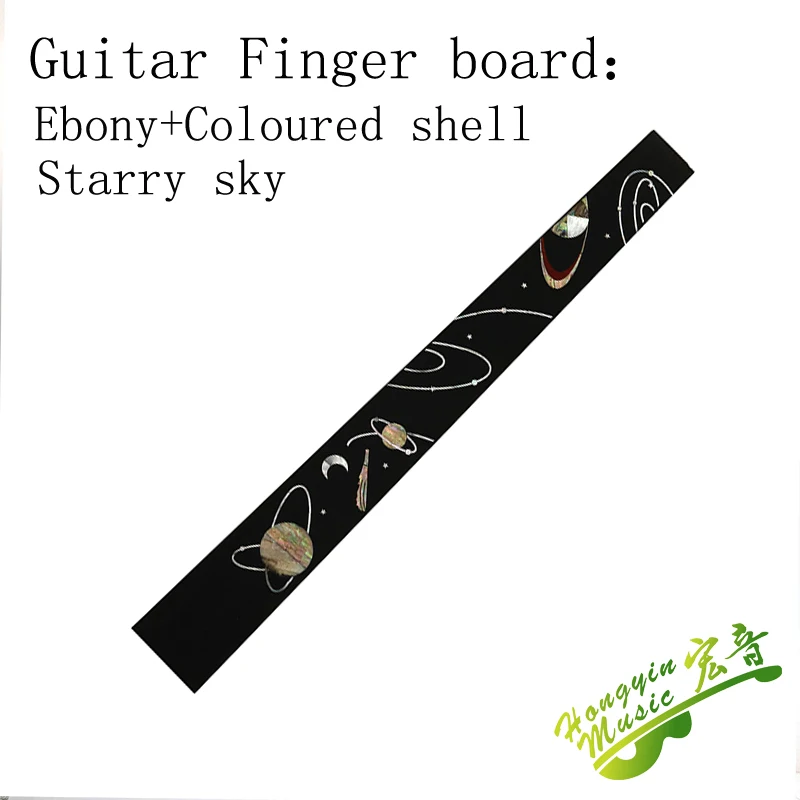 Starry sky Ebony colour Shell Mosaic Finger board Acoustic Guitar Fingerboard Guitar Making Wood Materialng Material