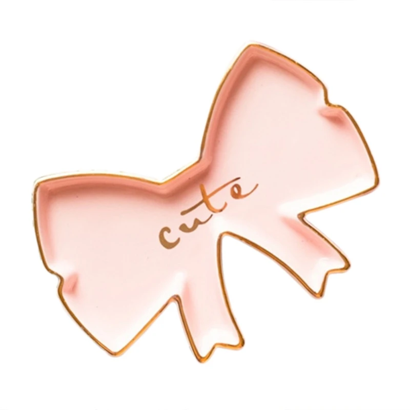 

Ceramics Jewelry Storage Tray Luxurious Angel Five-Pointed Star Bow-not Plate Earring Necklace Display Decoration Tray