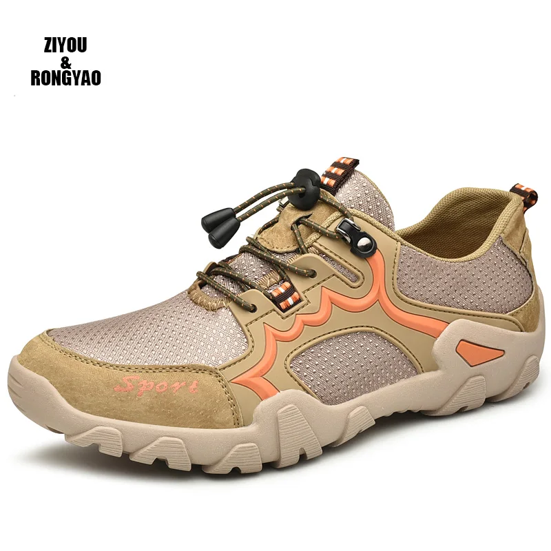 

2019 Men casual Sneakers Breathable Shoes Big Size Men Outdoor Sandals Men Trail Water Wading Sandals warm feather walking shoes
