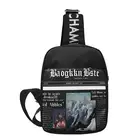 Модная женская нагрудная сумка с принтом газеты, сумка через плечо на молнии, Мужская нагрудная сумка для смартфона, Прямая поставка