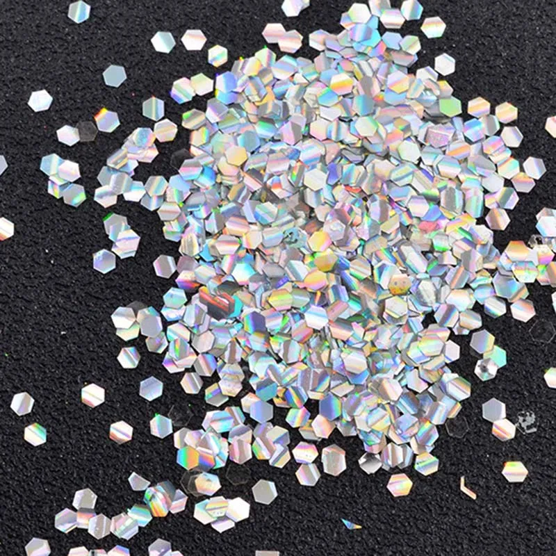 Новые женские блестящие чешуйки для ногтей блестки с шестигранной головкой