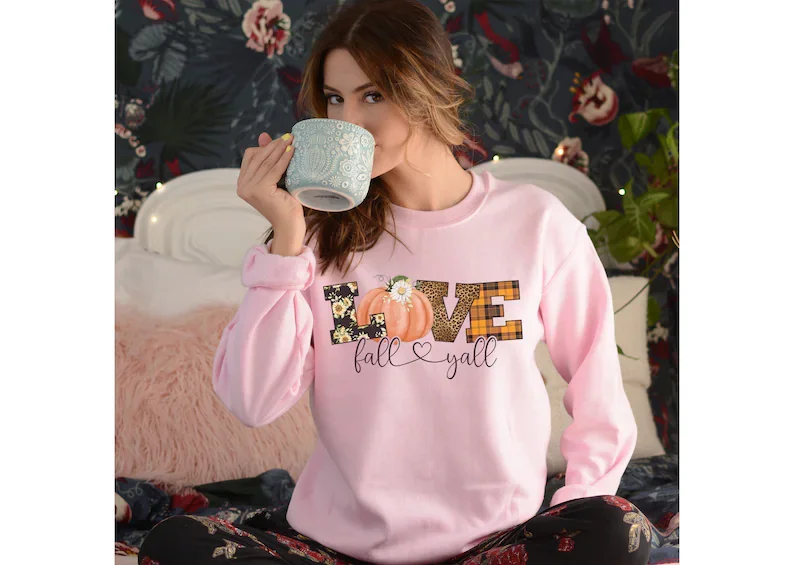 

Z Love Fall Yall Sweatshirt Women Aesthetic Female Clothing Fashion Cotton O Neck Casual Casual Drop Shipping