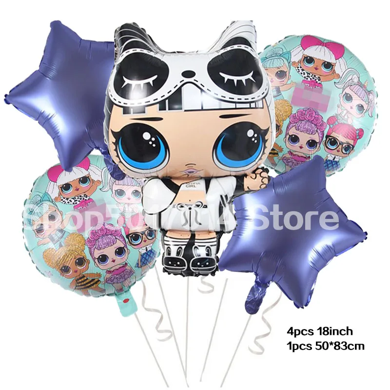 5 шт. кукла сюрприз LO воздушный шар 18 дюймов мульти шарик для дня рождения