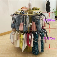 childrens clothing rack clothing rack round double layer display rack floor mounted clothes double layer rotatable