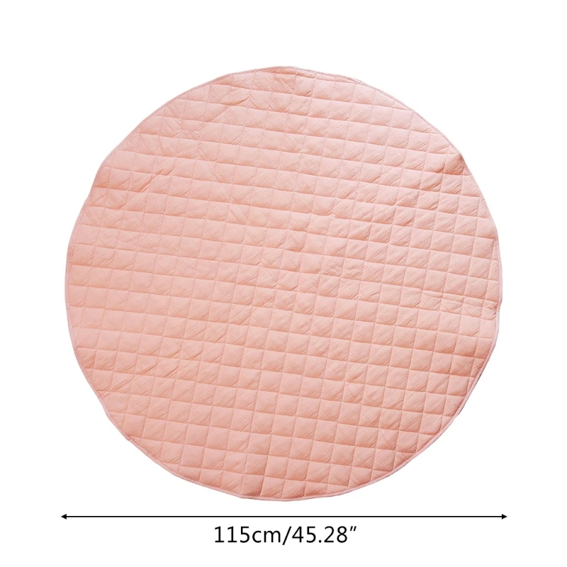 

Baby Play Mat Cotton Round Solid Color Soft Crawling Pad Kid Children carpet Rug Game Infant activity cushion ground floor
