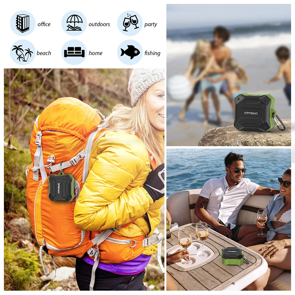 KAYINUO Открытый Мини Портативный bluetooth Динамик Мощный беспроводной TWS Колонка IPX7