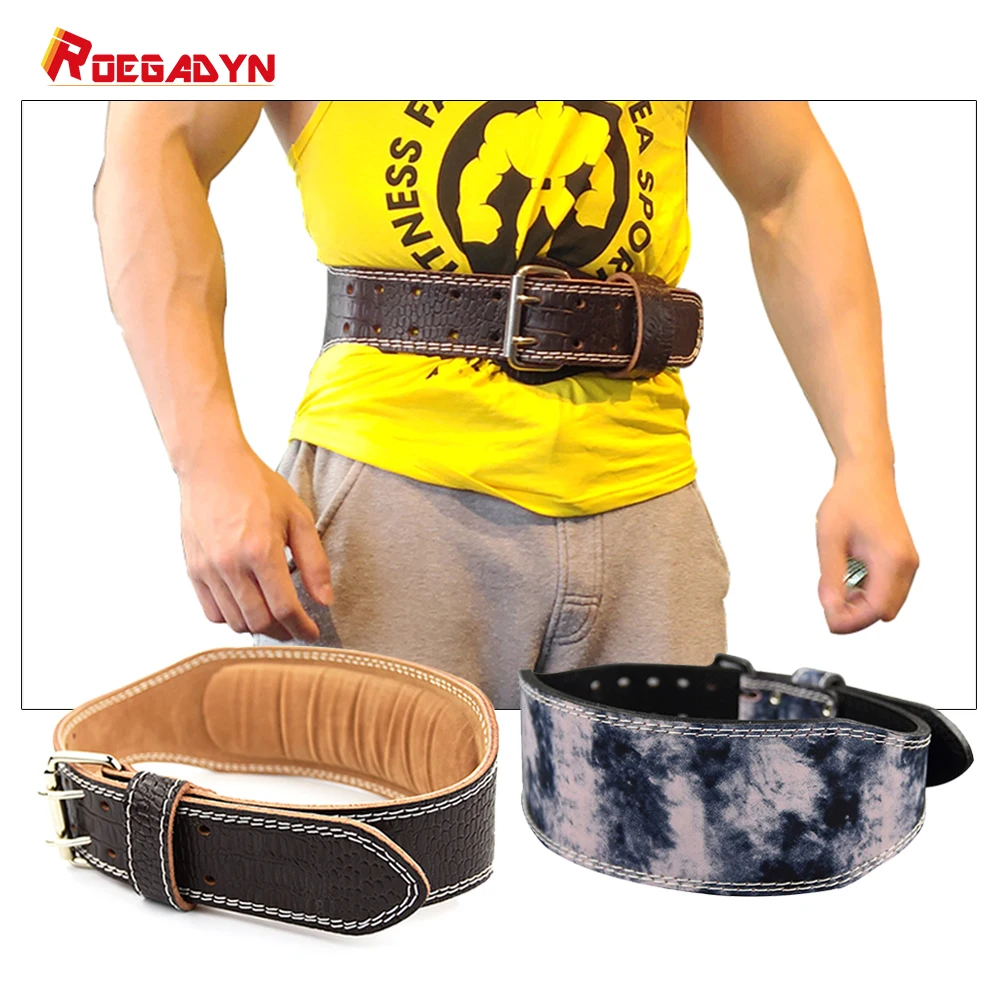 Пояс для тяжелой атлетики ROEGADYN поддержка талии фитнеса кожаный пояс
