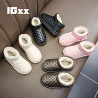 igxx kids brand snow boots kid winter boots childrens keep warm shoes plus velvet fashion boot plus cotton baby cute boots