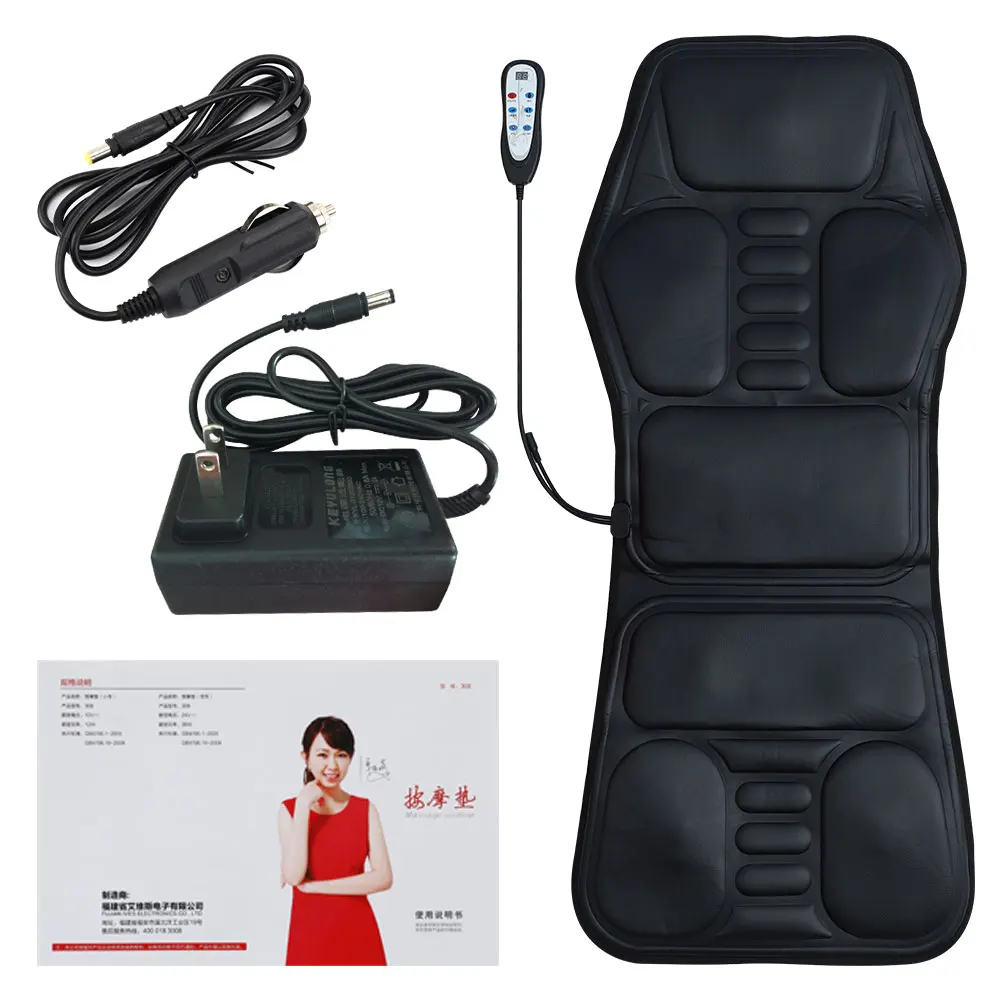 

Cervical Massagers Electric Heating Vibrating Back Massager Chair 9 Modes Portable Home Office Massage Cushion Full Body Massage