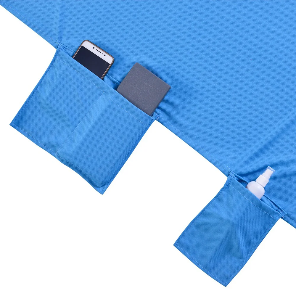 

Portable Beach Chair Towel Long Strap Beach Bed Towel Cover Cool fabric quickly dissipates heat for beach or outdoor activities