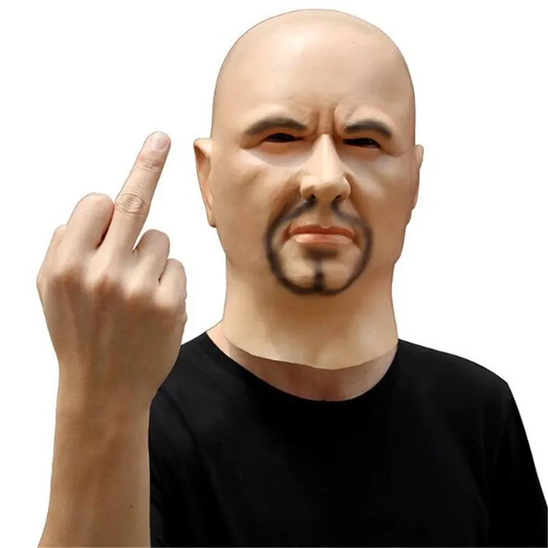 Жуткая Реалистичная латексная маска черный мужчина Маскировка эспаньолка