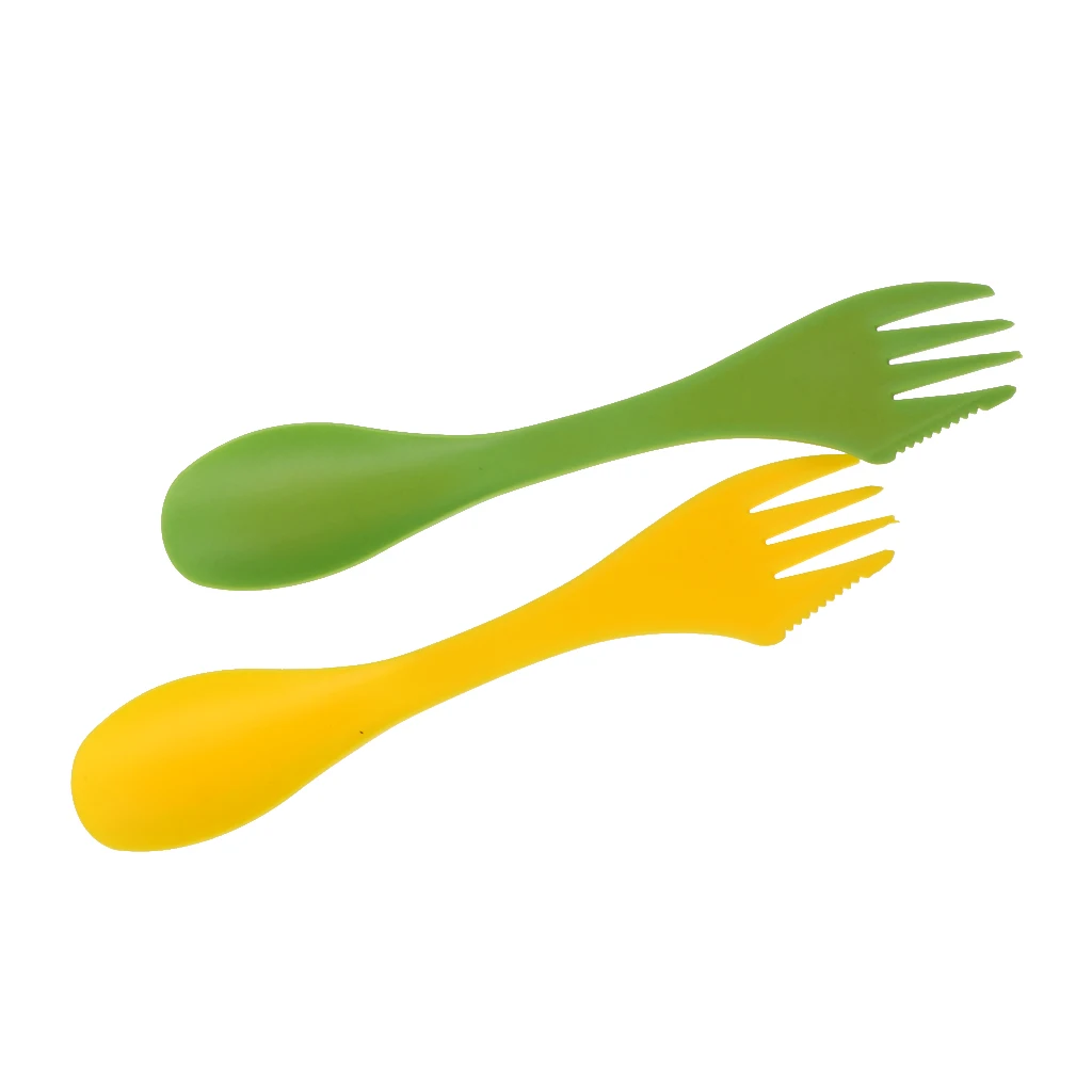 Портативная походная посуда 3 в 1 6 шт./компл. Spork Combo ложка столовые приборы для
