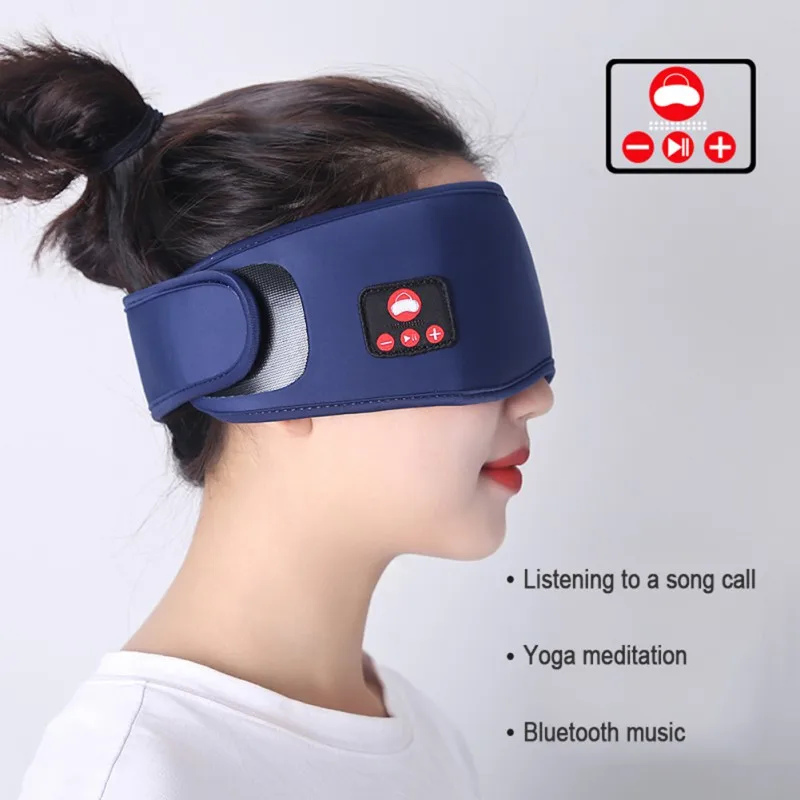 Беспроводной сна маска для глаз Bluetooth 5 0 3D стерео спальный глаза крышка оттенков