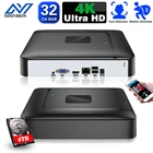 Сетевой видеорегистратор 4K 32CH NVR 8MP H.265 с функцией обнаружения лица XMEYE Rj45, сетевой видеорегистратор 9CH 16CH NVR, система безопасности P2P