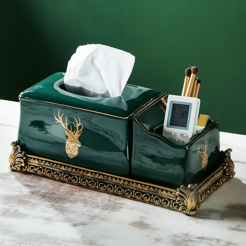 

Nordic Luxury Tissue Boxes Creative Simple Modern Organizer Living Room Tissue Boxes Boite A Rangement Home Garden DB60ZJ