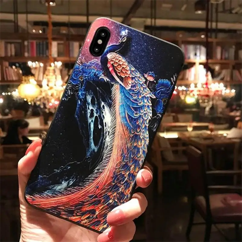 kqxk 3D цветок рельефное покрытие для samsung Galaxy S8 S9 S10 плюс S10E S6 S7 край M10 M20 M30 A10 A20 A20E A30 A40 A50 A60 A70 ТПУ чехол - Цвет: kqxk
