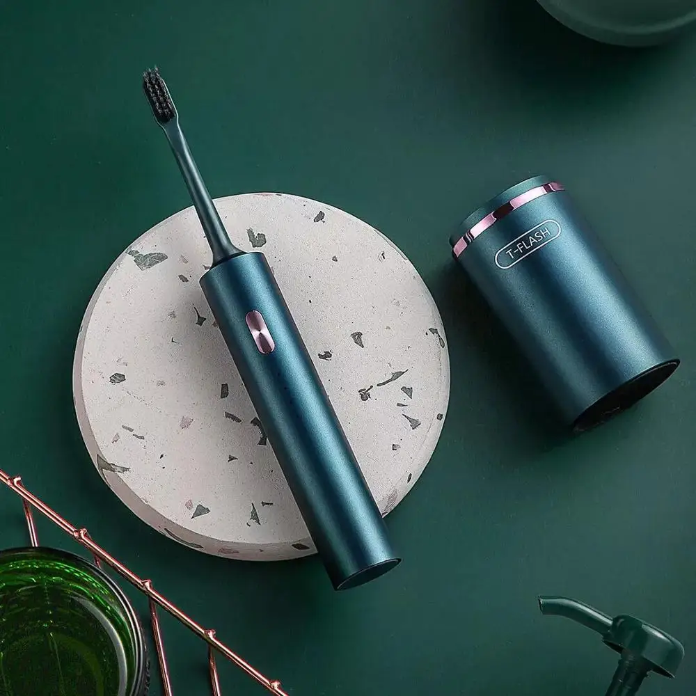 Зубная щетка Xiaomi T-Flash звуковая электрическая с вибрацией насадки для отбеливания
