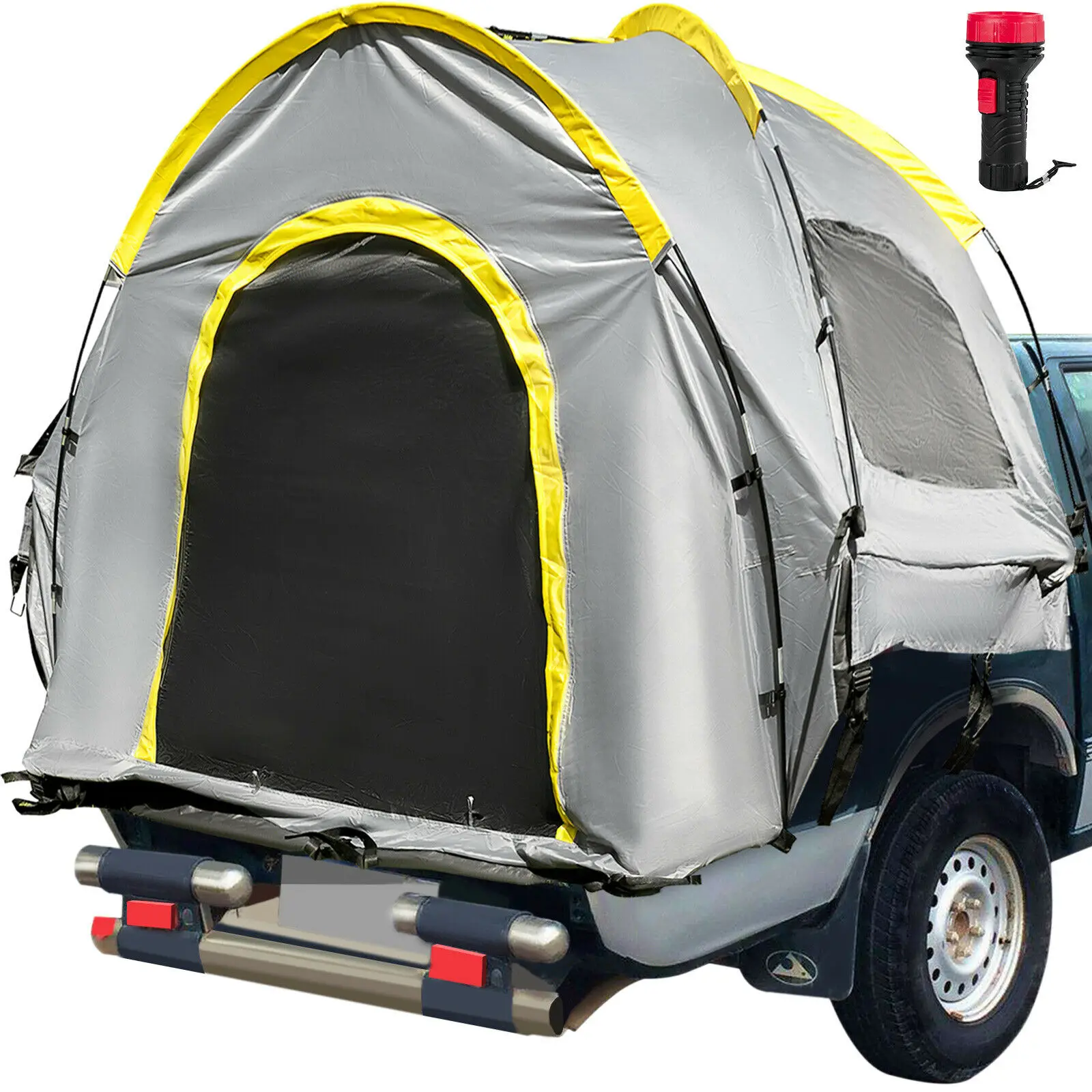 구매 VEVOR 5-8 피트 방수 트럭 텐트 자동차 액세서리 침대 전체/중간 크기 트럭에 대 한 캠핑 하이킹에 대 한 2 사람 슬리핑 용량