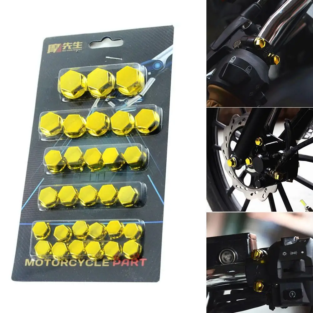 

30Pcs/Set Head Screw Cover Decorative Parts for YAMAHA Kawasaki Honda R30 Nuts Styling Cover Motorcycle Modification Accessorie