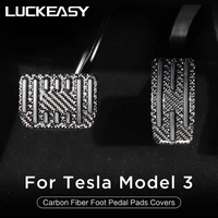for tesla model 3 model x model s car carbon fiber accelerator pedal pad rest pedal cover accessories model3 2021 pedals