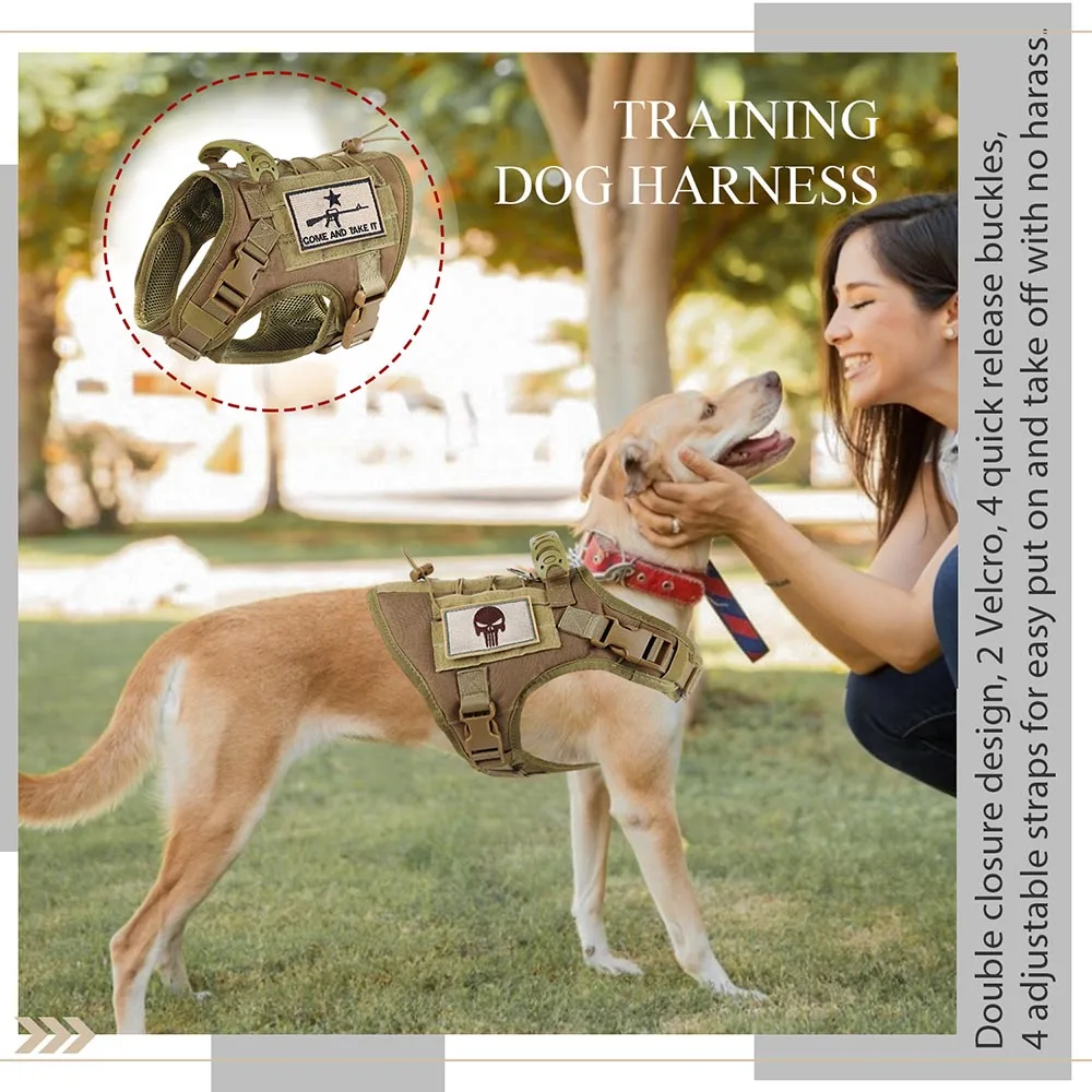 Нейлоновая тактическая повязка на грудь для собак маленький средний большой