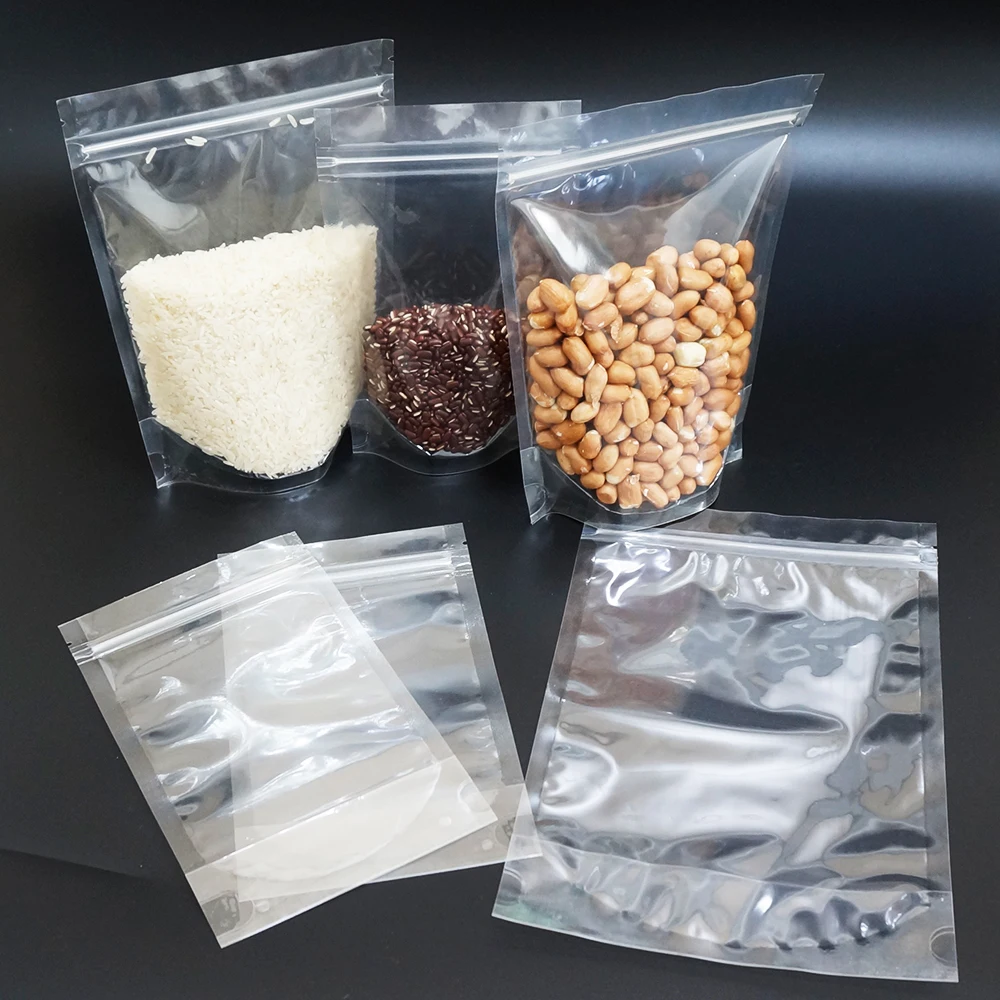 14*20 см 100 шт х стоьте вверх прозрачности ZipLock мешки прозрачные многоразовые лесной