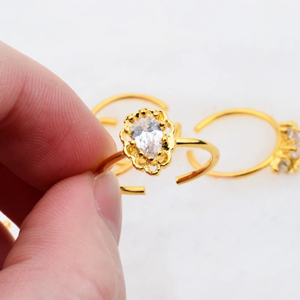 Винтажные кольца с открытым носком летние пляжные украшения простые стразы