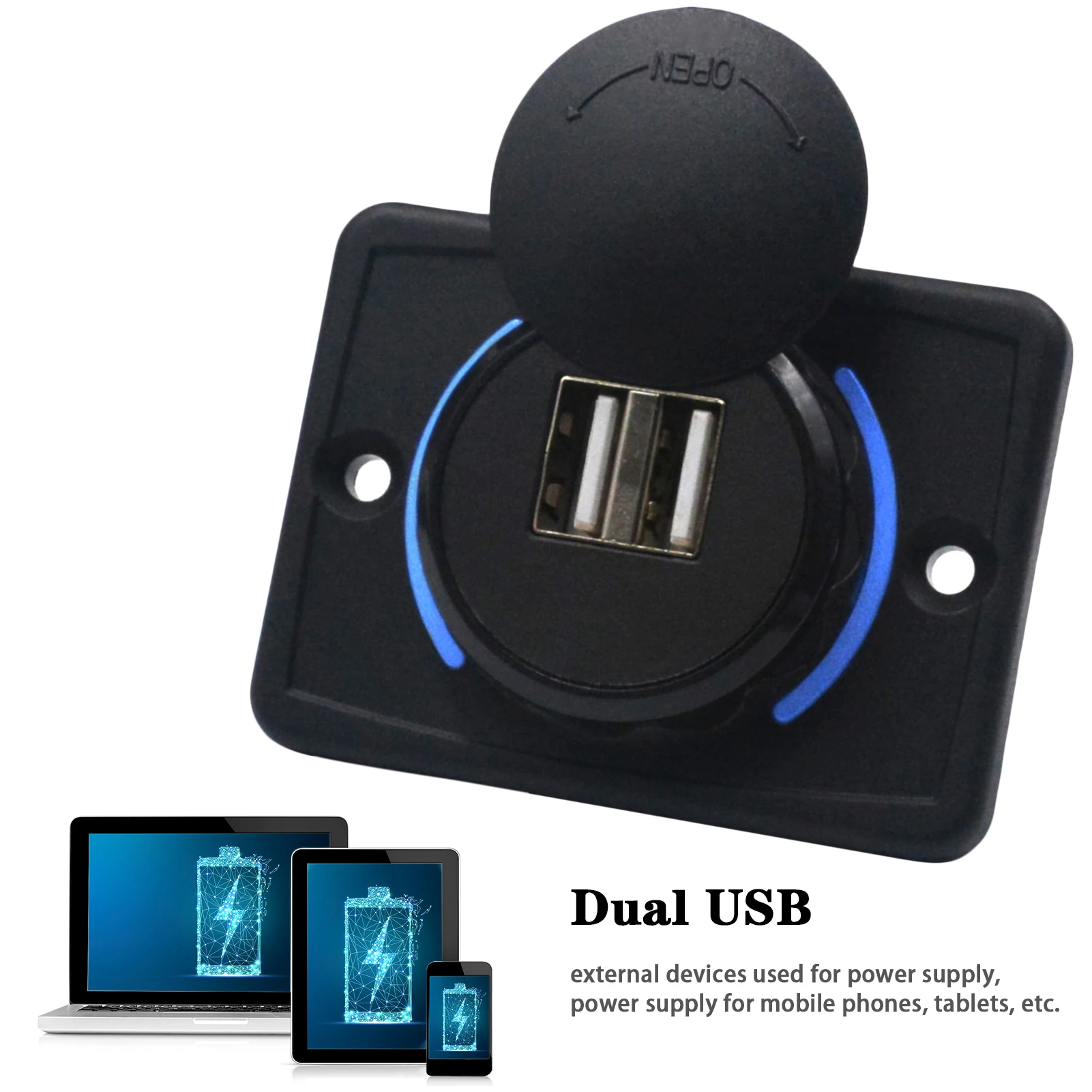 

Автомобильное зарядное устройство с двумя USB-портами, 12 в пост. Тока