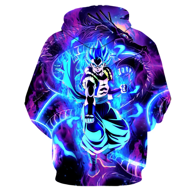 Аниме Dragon Ball Z карман супер толстовка мужская 3D толстовки Супер Саян Гоку верхняя одежда с рисунком для подростков мужчин/wo мужчин мультфильм толстовка