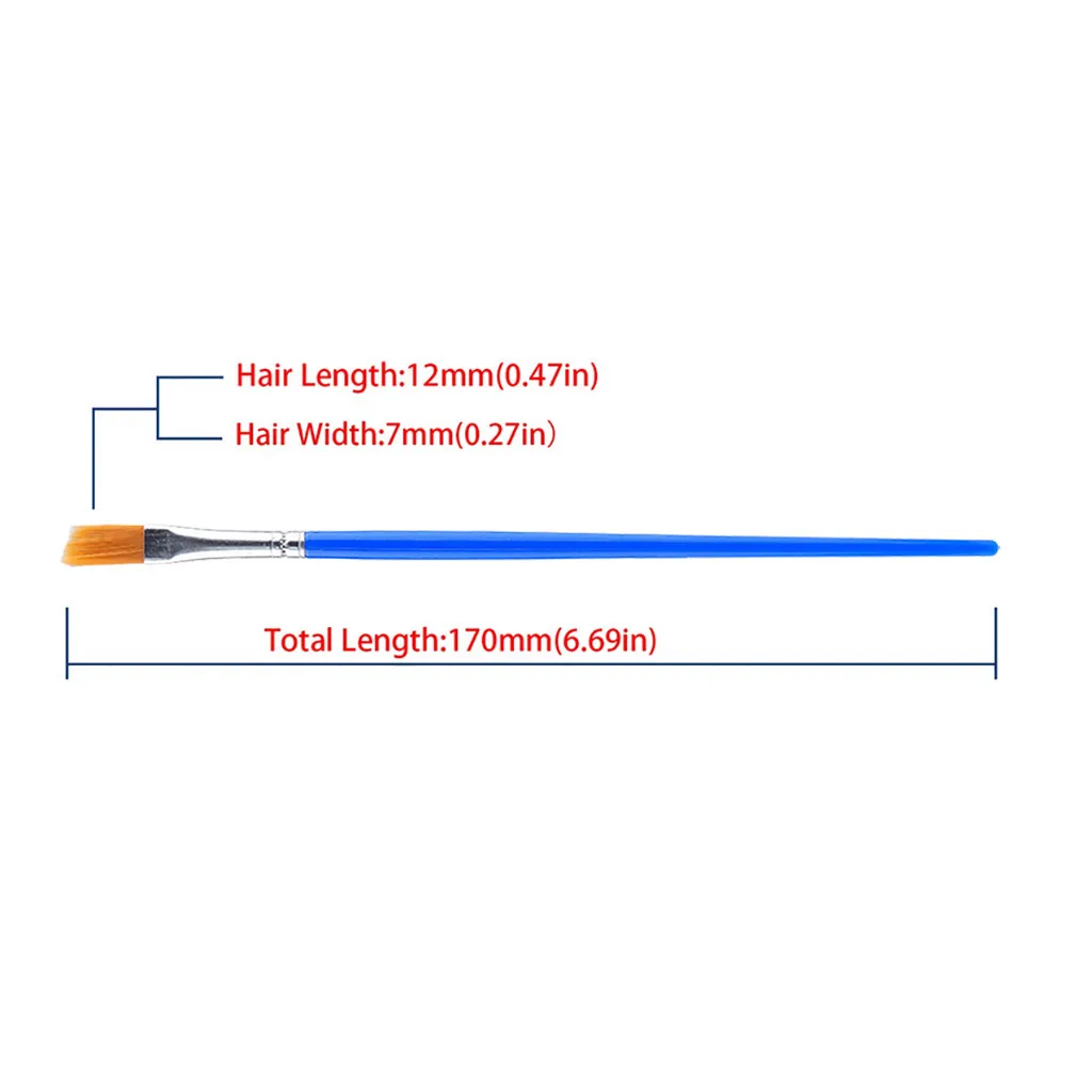 200 шт. плоская кисть для краски маленькая деталей пластиковый стержень