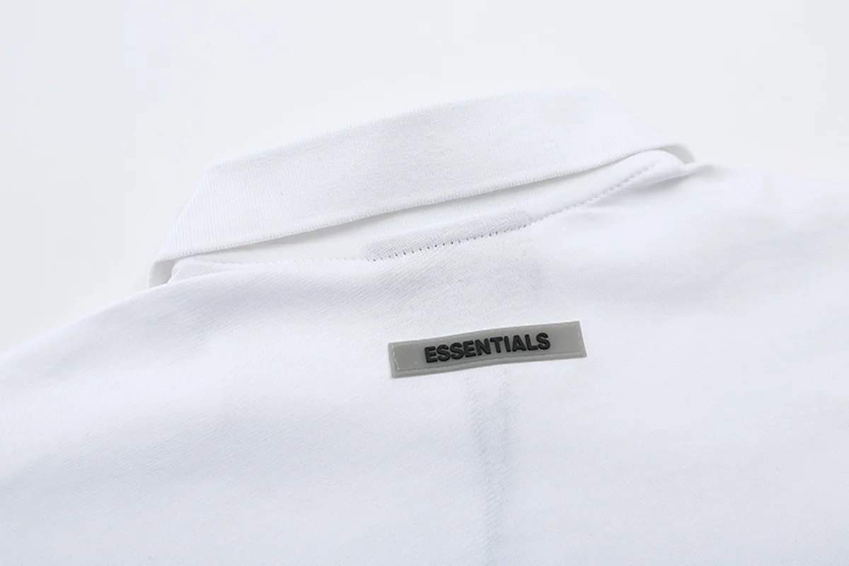 

21SS 3D reflecting light letters Essentials t shirt pure cotton loose fit Essentials top tees men women Essentials t shirts