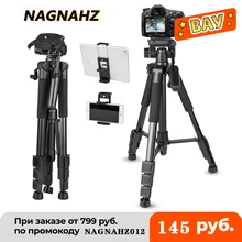 67in Camera Tripod Professional Photography Tripod Stand with Phone Holder Portable Travel Tripe for Canon Sony Nikon Cameras