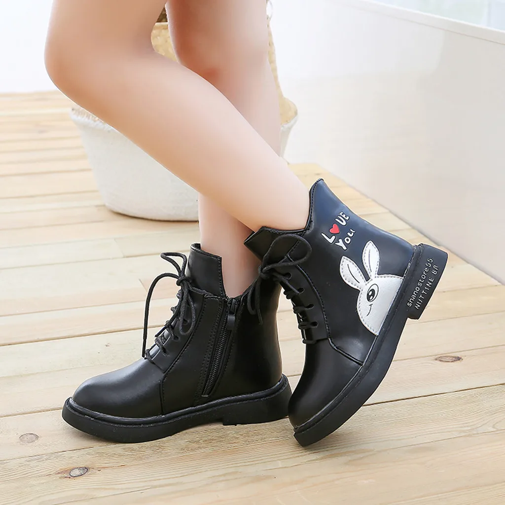 winter boots Children Baby toddler girl boots princess Cartoon Shoes Leather Winter Cotton Warm winter boots kids#Y3