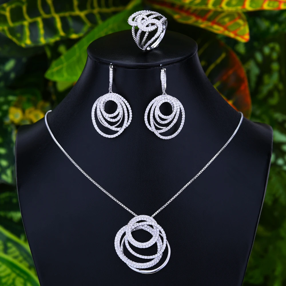 GODKI корейский тренд 3 шт. комплект массивной бижутерии женский свадебный