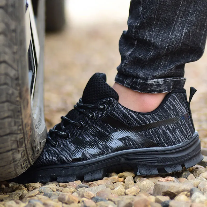 Мужские сетчатые защитные ботинки SUADEX дышащие кроссовки со стальным носком