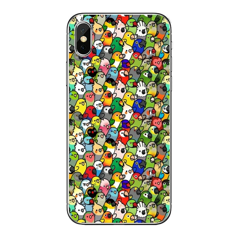 Clear Soft Cases For Sony Xperia Z5 C6 L2 XA1 XA2 XZ1 XZ2 LG G5 G6 G7 Q6 Q7 Q8 Q9 V30 V20 V10 cute animal Chubby Cockatiel Case | Мобильные