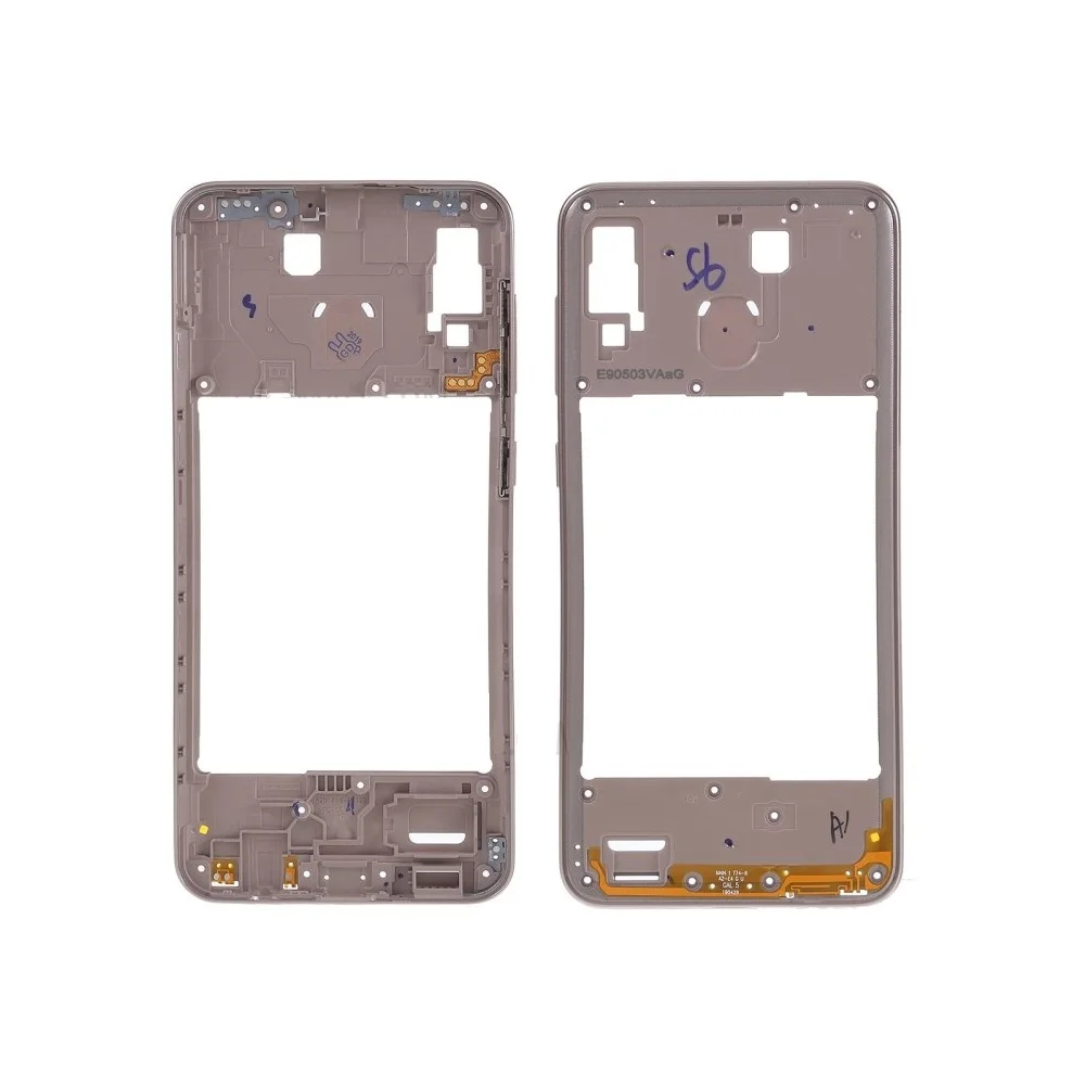 Для Samsung Galaxy A20 SM A205 черный/синий/золотой/красный цвет задний корпус рамка средняя