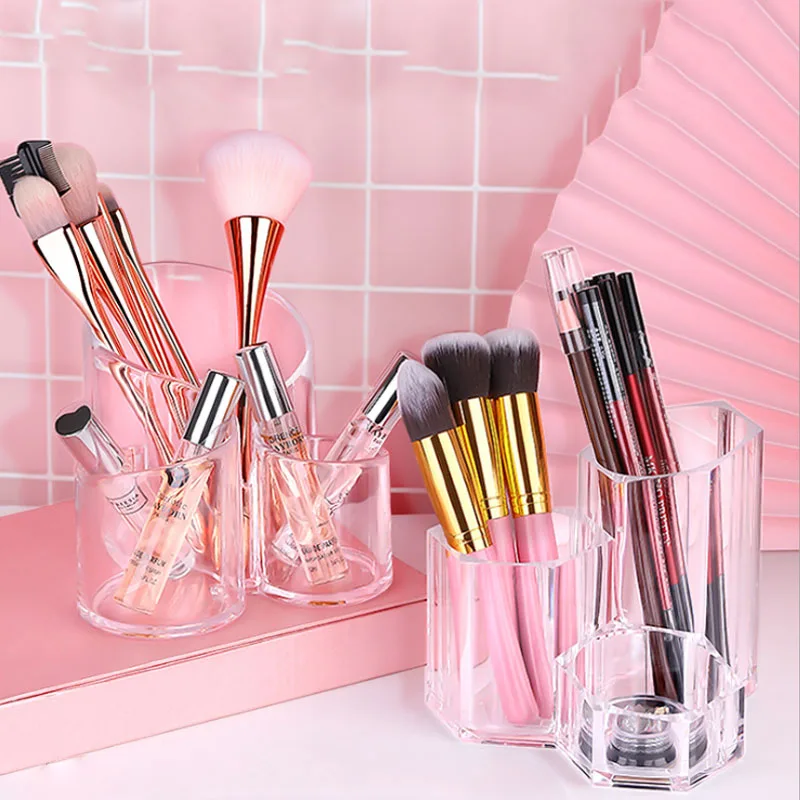 Acrylic Makeup Brush Pencil Tattoo Pen Holder Organizer Rack Shelf Display Dryer Stand Storag Case Beauty Tool Tear off Sticker | Красота и