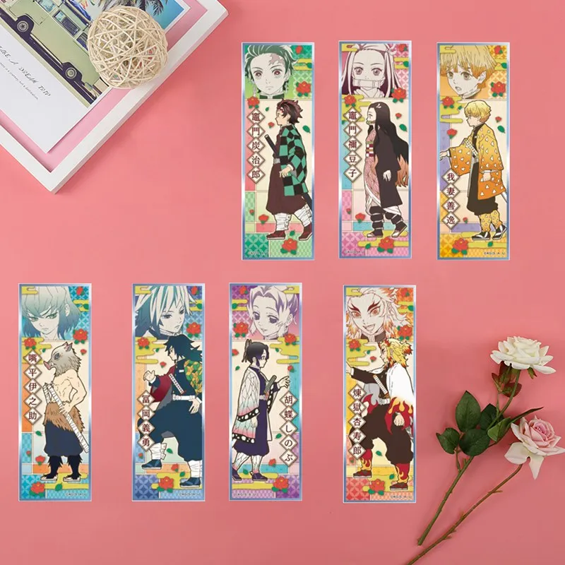 

Collection Card Decorative Sticker DIY for Demon Slayer Kimetsu no Yaiba Cartoon Anime Stickers Diary Scrapbooking Decal Sticker