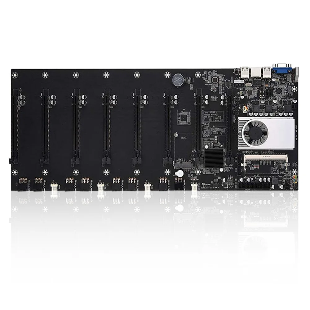 

BTC-T37 Miner motherboard, set of 8 video card slots, DDR3 memory, onboard VGA interface, low power consumption