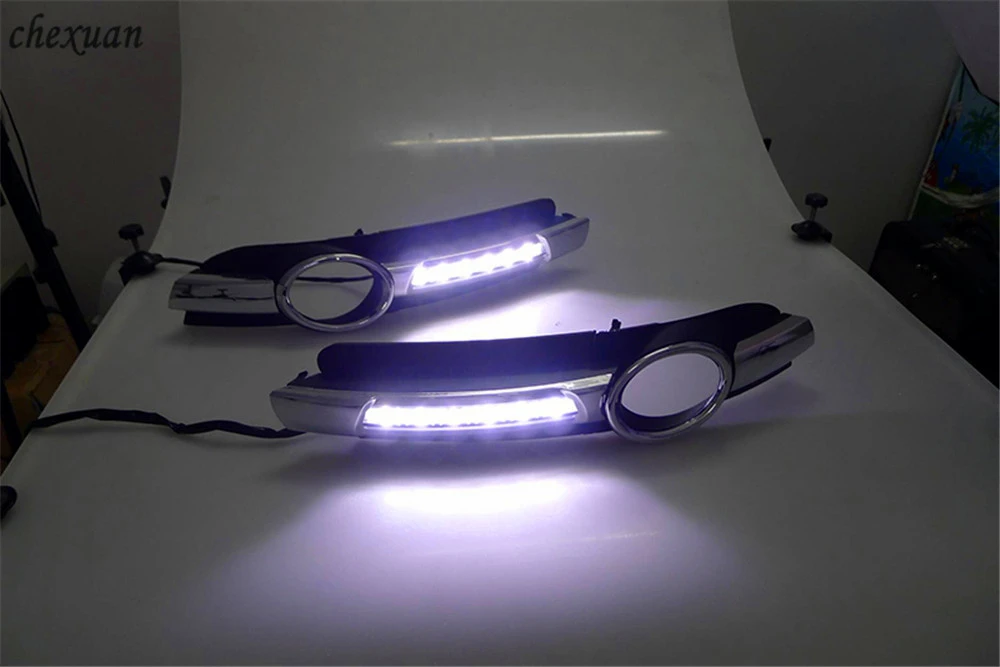 CSCSNL2PCS для AUDI A6 C6 2005 2006 2007 2008 светодиодный DRL Габаритные огни дневного света