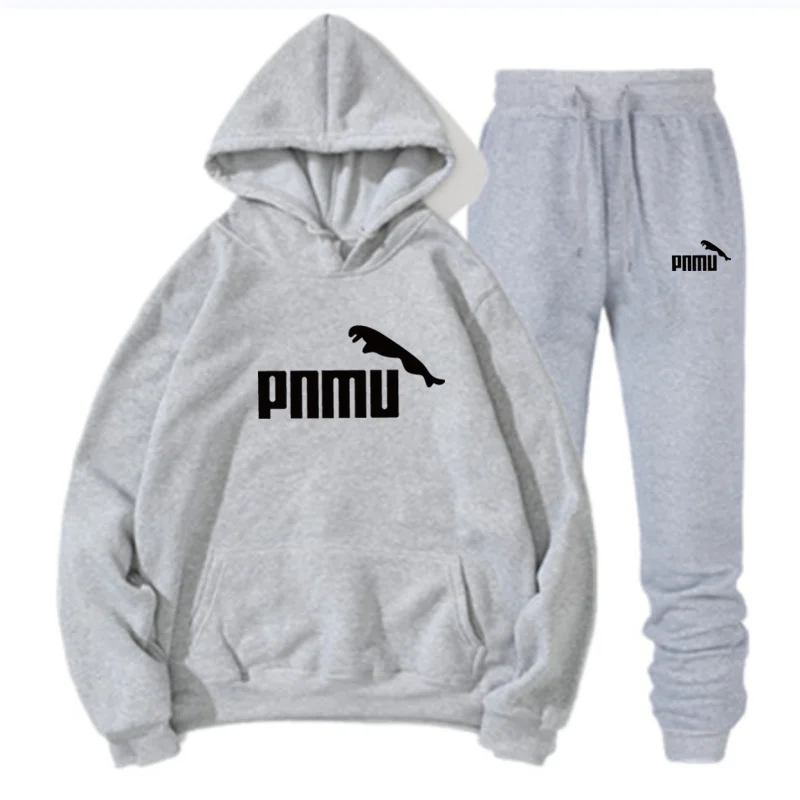 

Men's Sportswear Sets 2020 Autumn Winter Hooded Thick Male Casual Tracksuit Men 2 Piece Sweatshirt + Sweatpants Set