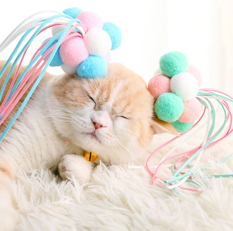 40 см игрушки для домашних животных кошек льняная палочка Ловец трость