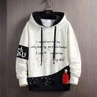 Толстовка мужская с капюшоном, модная повседневная толстовка в стиле хип-хоп, подходит для скейтборда, уличная одежда в японском стиле Харадзюку