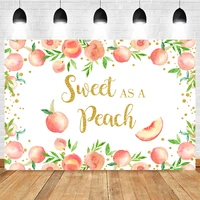 mocsicka baby shower photography background as sweet as peach decoration child portrait photo backdrop banner