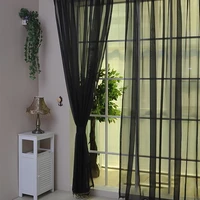 pure color home through gauze curtains classic wedding glass gauze transparent curtains installation of multi color options