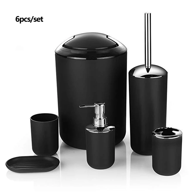 6 шт. пластиковые аксессуары для ванной комнаты Набор держатель зубных щеток мыло